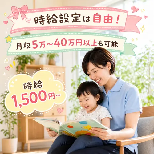 時給設定は自由！月収5万〜40万円以上も可能